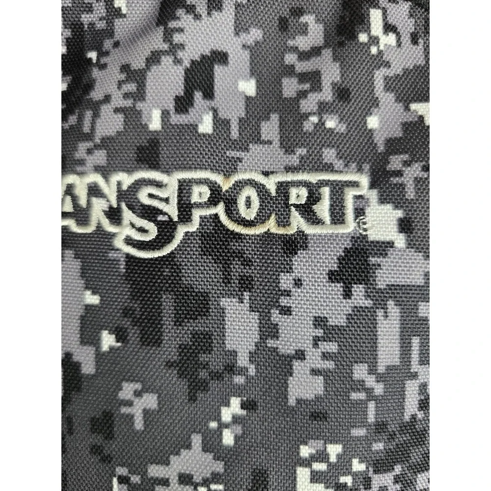 Jansport Backpack Grey Digital Camo School Bag Tactical Streetwear